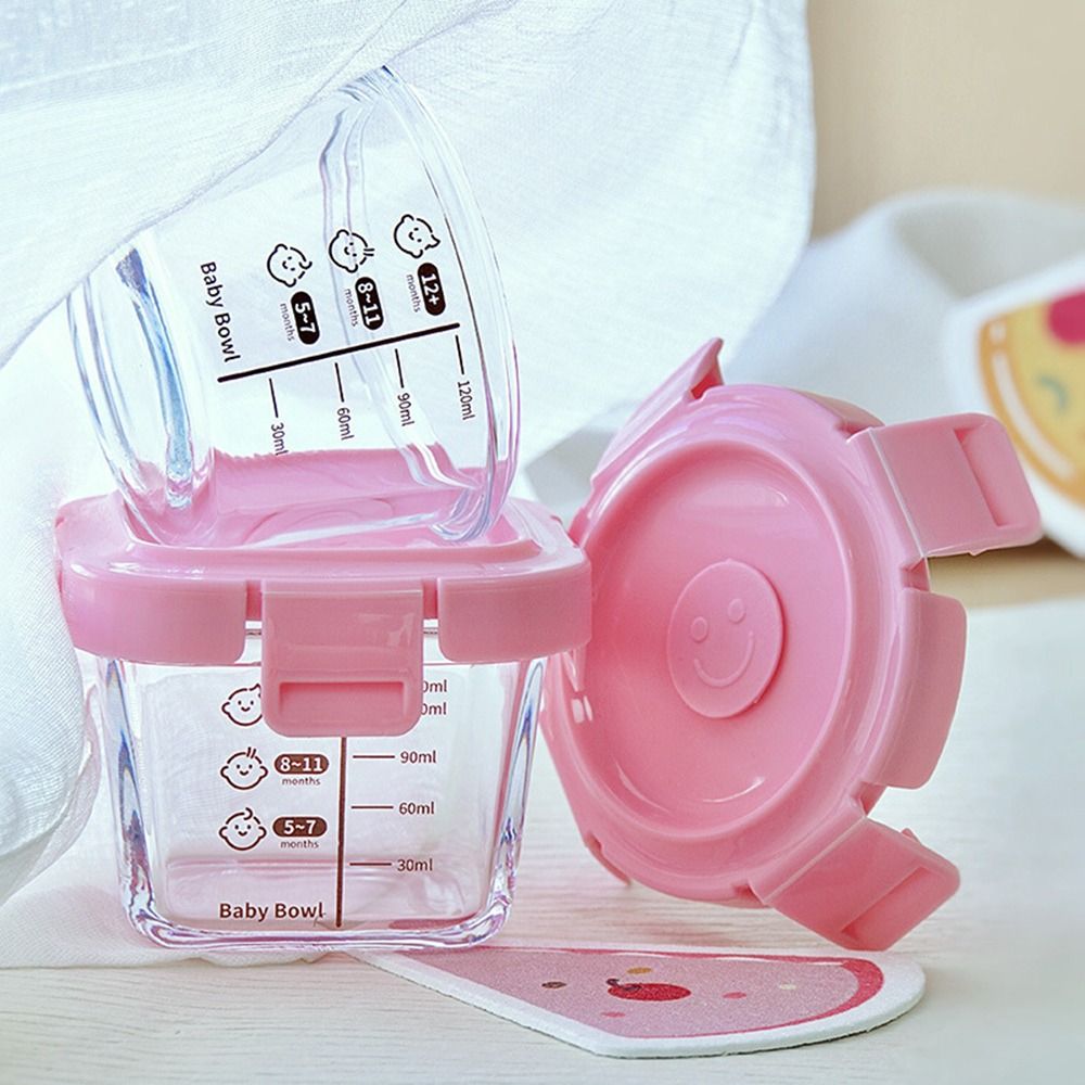Baby Food Jars With Lids - Glass Food Storage Box New 170ml