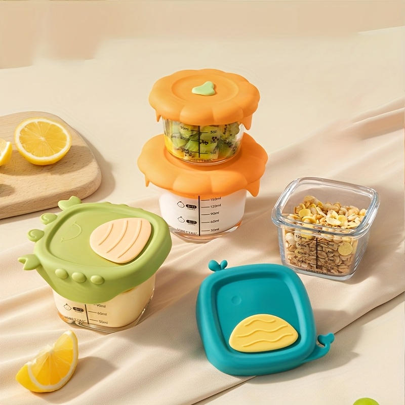 Baby Food Jars With Lids - 120/180ml Glass Baby Food Container with