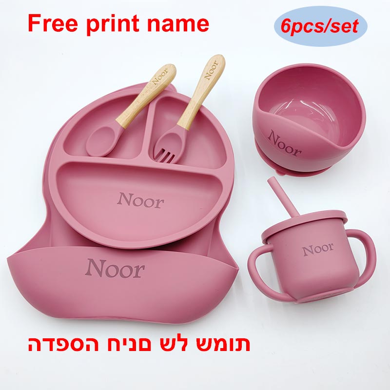 6Pcs Silicone Tableware For Ki - đánh giá và giá Baby Food Menu