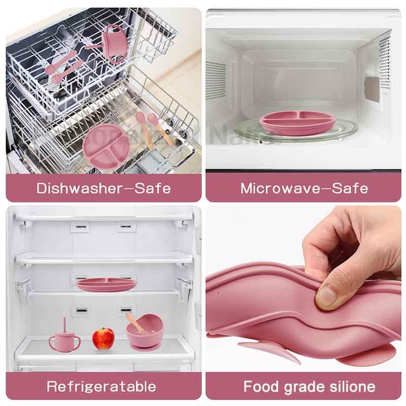 6Pcs Silicone Tableware For Ki - đánh giá và giá Baby Food Menu