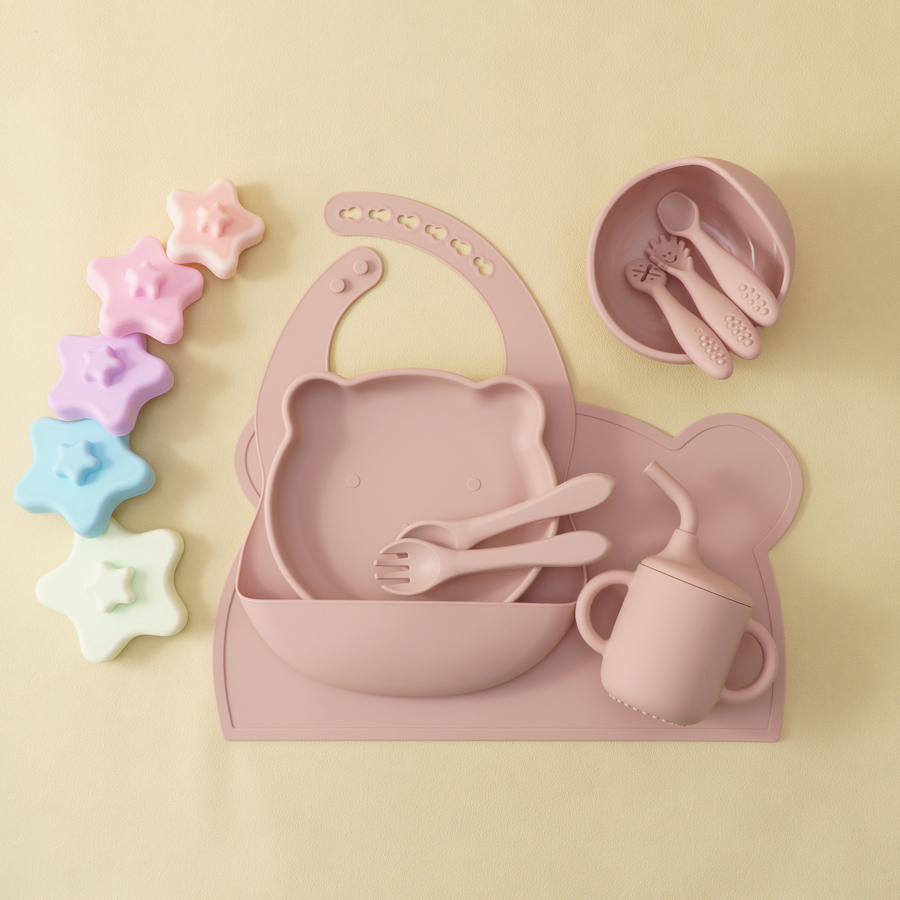 8PCS Silicone Baby Feeding Set - đánh giá và giá Baby Food Jars With Lids
