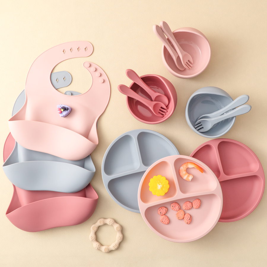 5Pcs Baby Silicone Feeding Set - đánh giá và giá Baby Food Menu