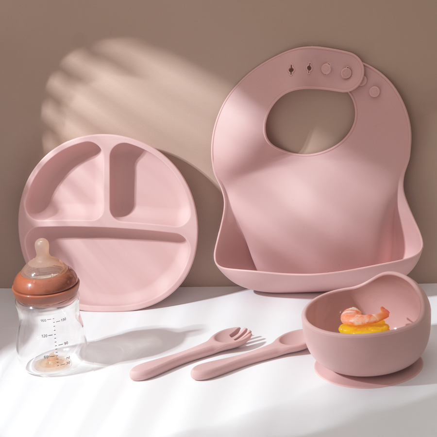 5Pcs Baby Silicone Feeding Set - đánh giá và giá Baby Food Menu