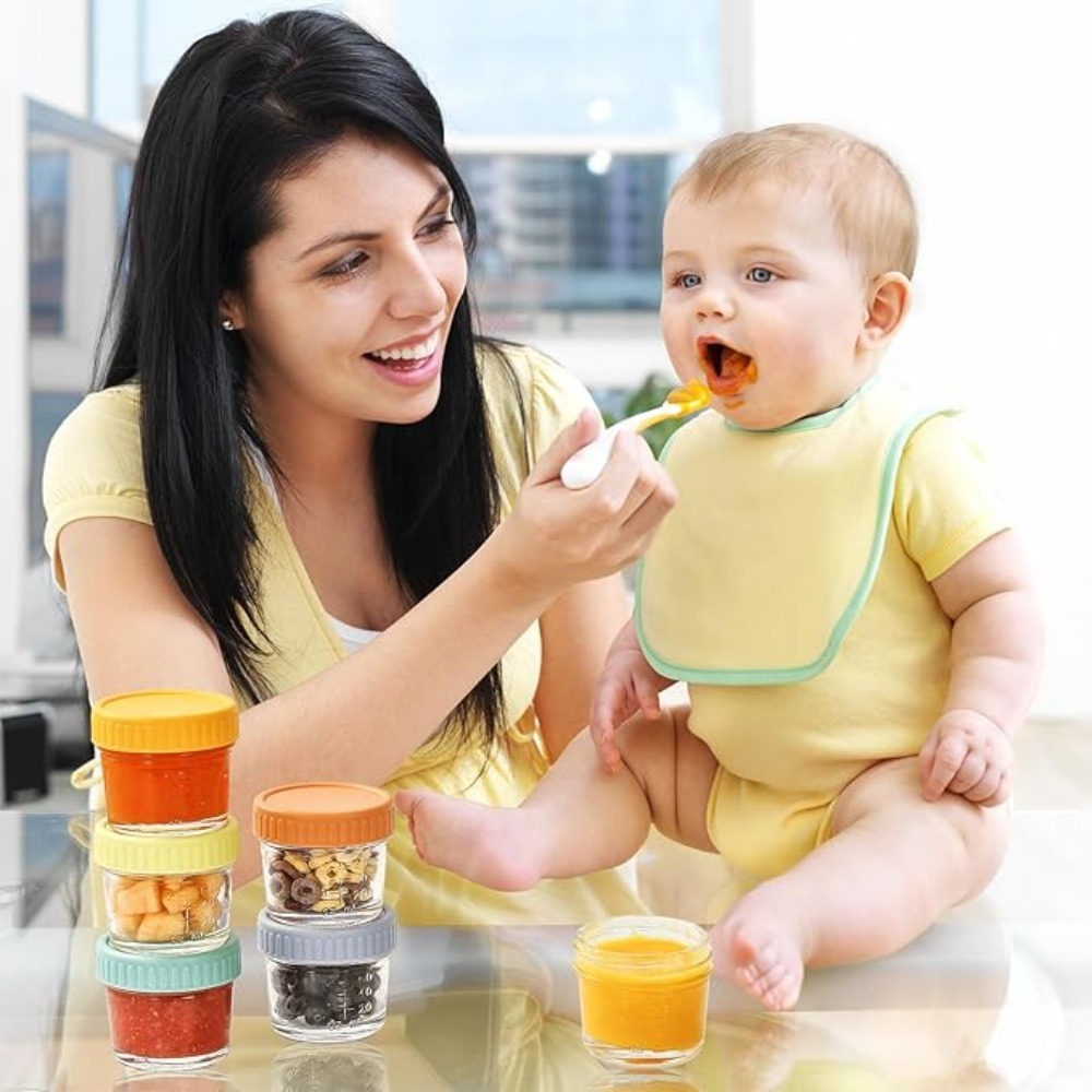 6pcs Glass Baby Food Jar Reusa - đánh giá và giá Baby Food Jars With Lids