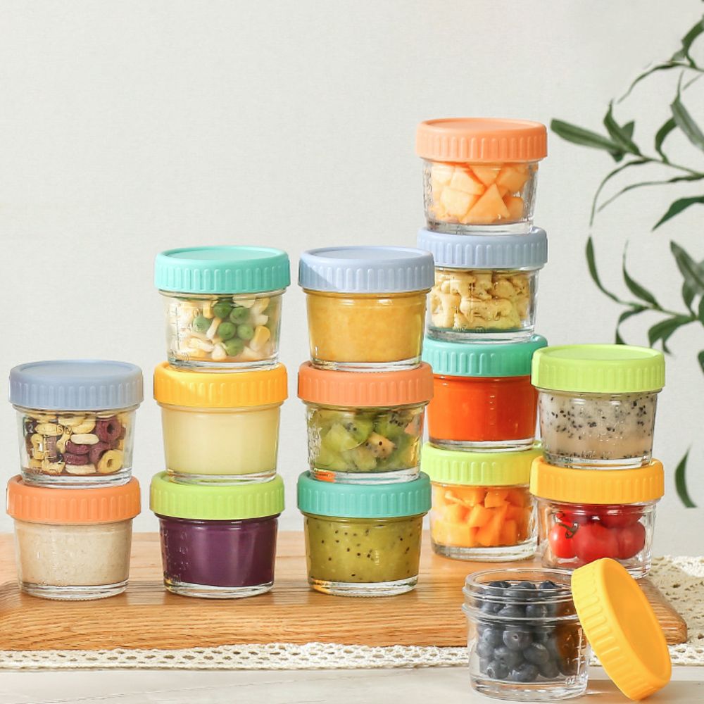 6pcs Glass Baby Food Jar Reusa - đánh giá và giá Baby Food Jars With Lids