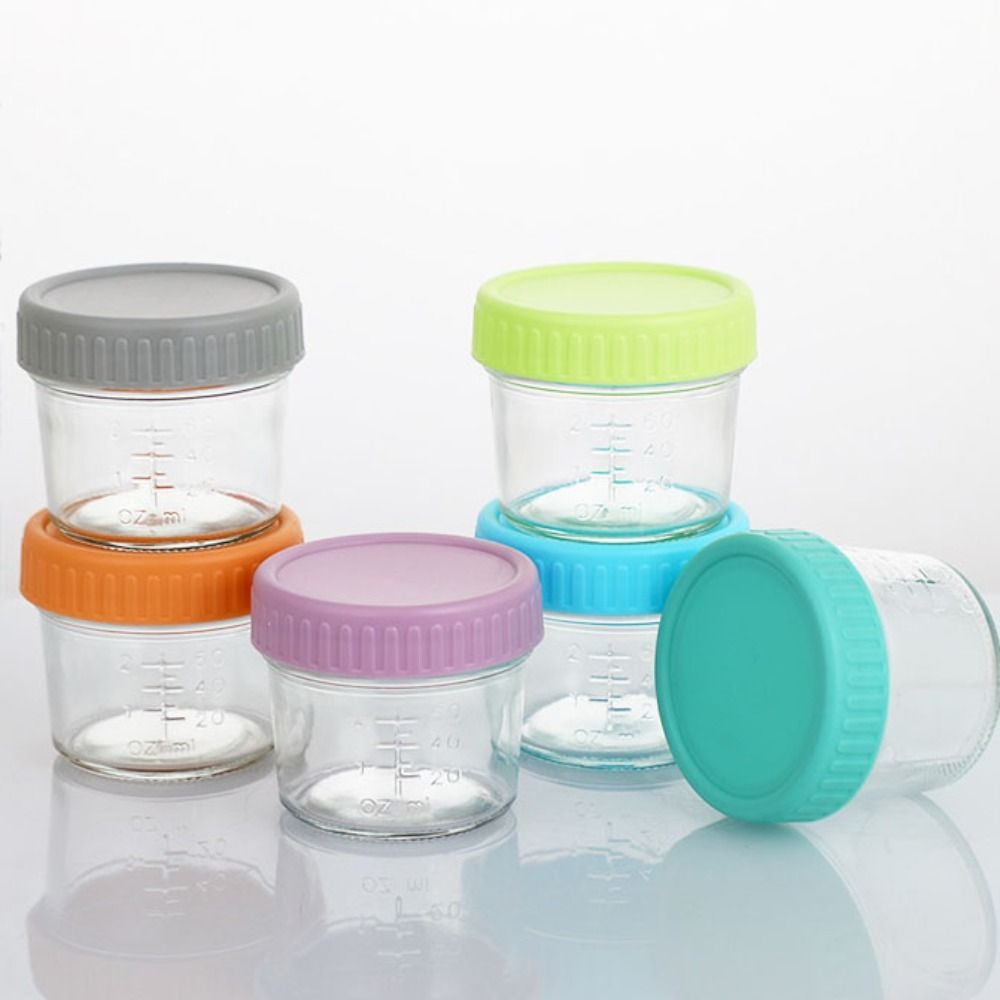 6pcs Glass Baby Food Jar Reusa - đánh giá và giá Baby Food Jars With Lids