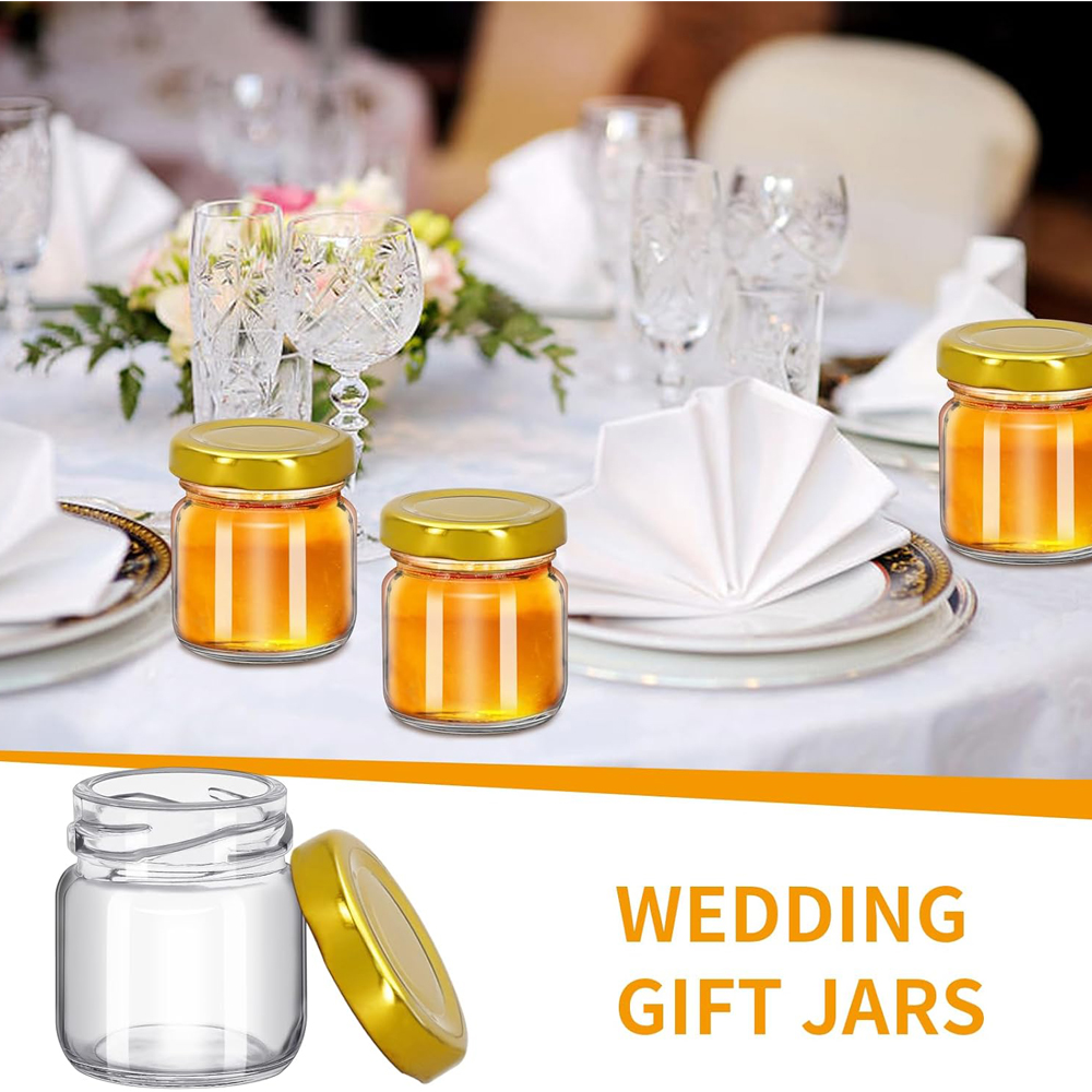 1.5 oz Round Mini Clear Honey  - đánh giá và giá Baby Food Jars With Lids