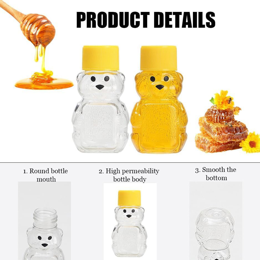 24 PCS 2 oz Plastic Honey Bear - đánh giá và giá Baby Food Jars With Lids
