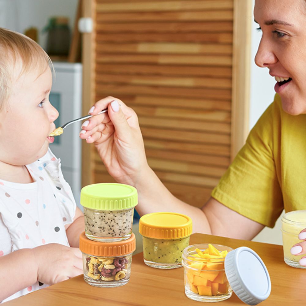 6pcs Multipurpose Glass Baby F - đánh giá và giá Baby Food Jars With Lids