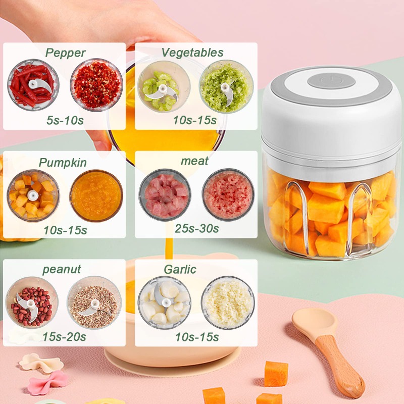 250ML Electric Garlic Grinder  - đánh giá và giá Baby Food Vegetables