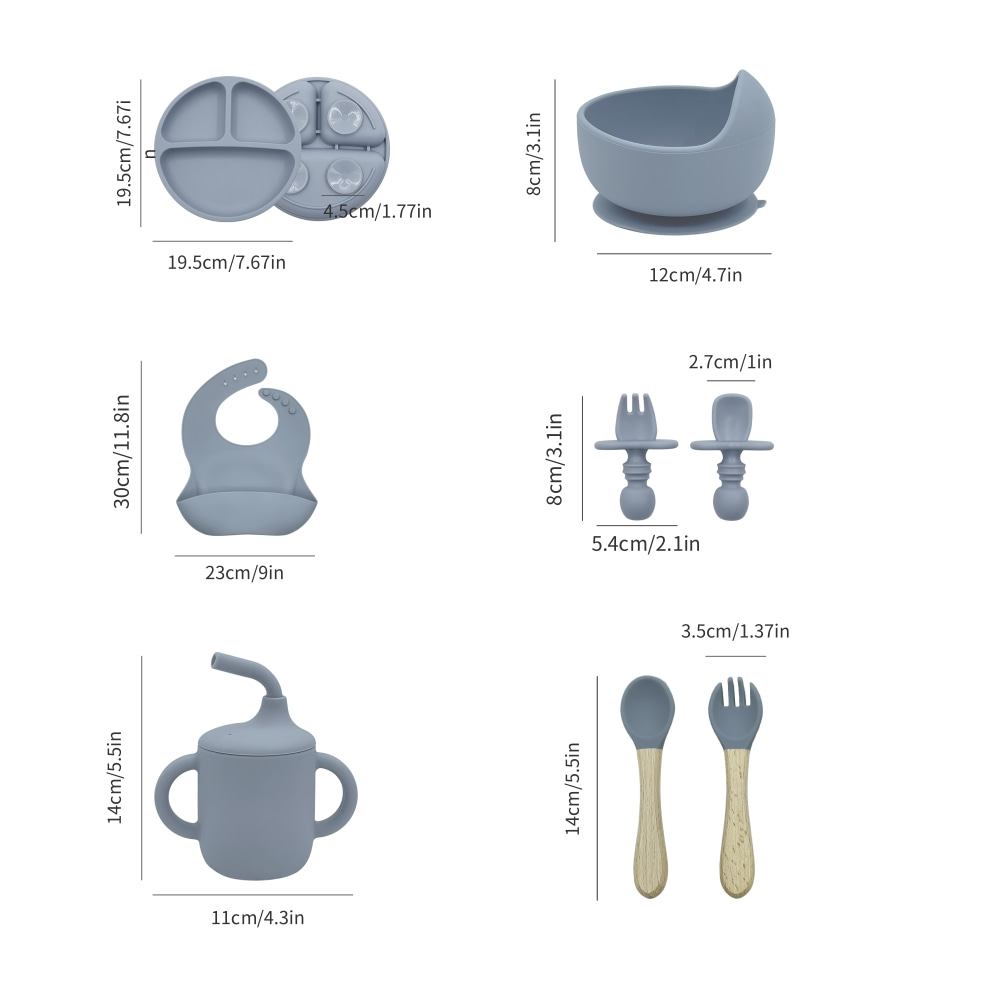 5pcs Silicone Baby Feeding Set - đánh giá và giá Baby Food Menu