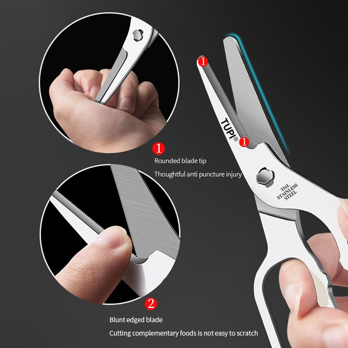 TUPI - Stainless Steel Scissor - đánh giá và giá Baby Food Scissors